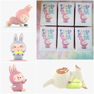 6 x Labubu NIB Lazy Yoga Series Figures THE MONSTERS Pop Mart